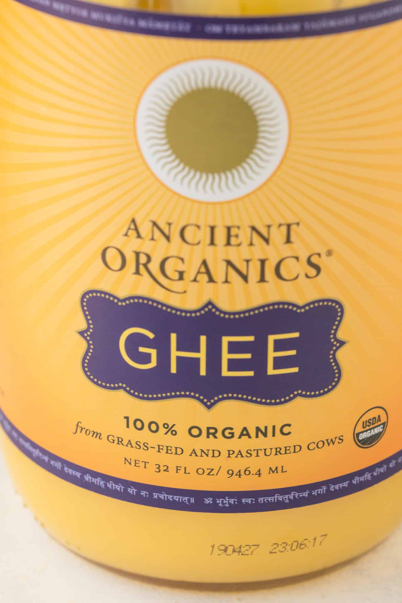 ancient organics jar of ghee