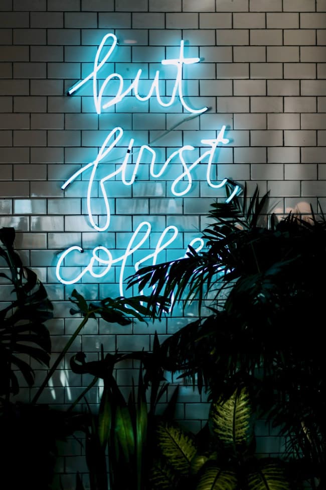 but first cofee neon sign.