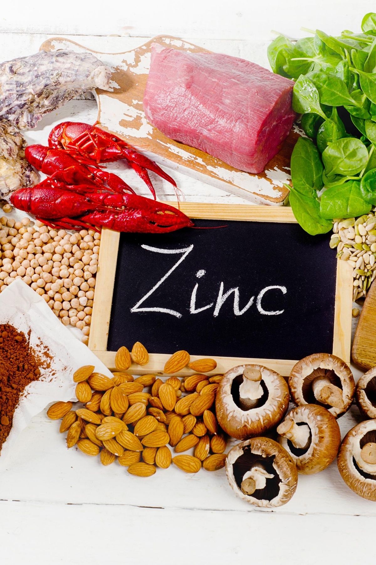 foods rich in zinc graphic.