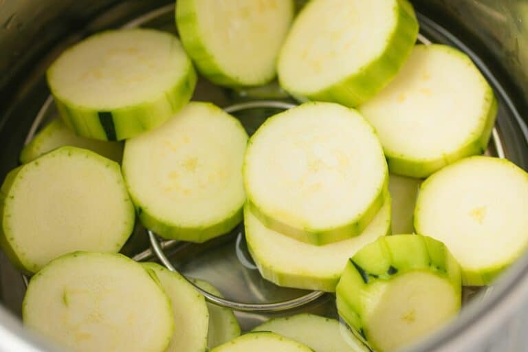 instant pot steamed zucchini slices.