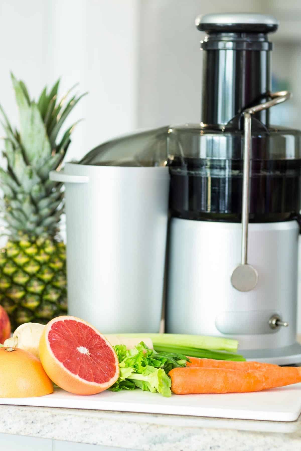 centrifugal juicer on a kitchen countertop