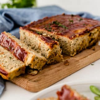 sliced chicken meatloaf ready to eat