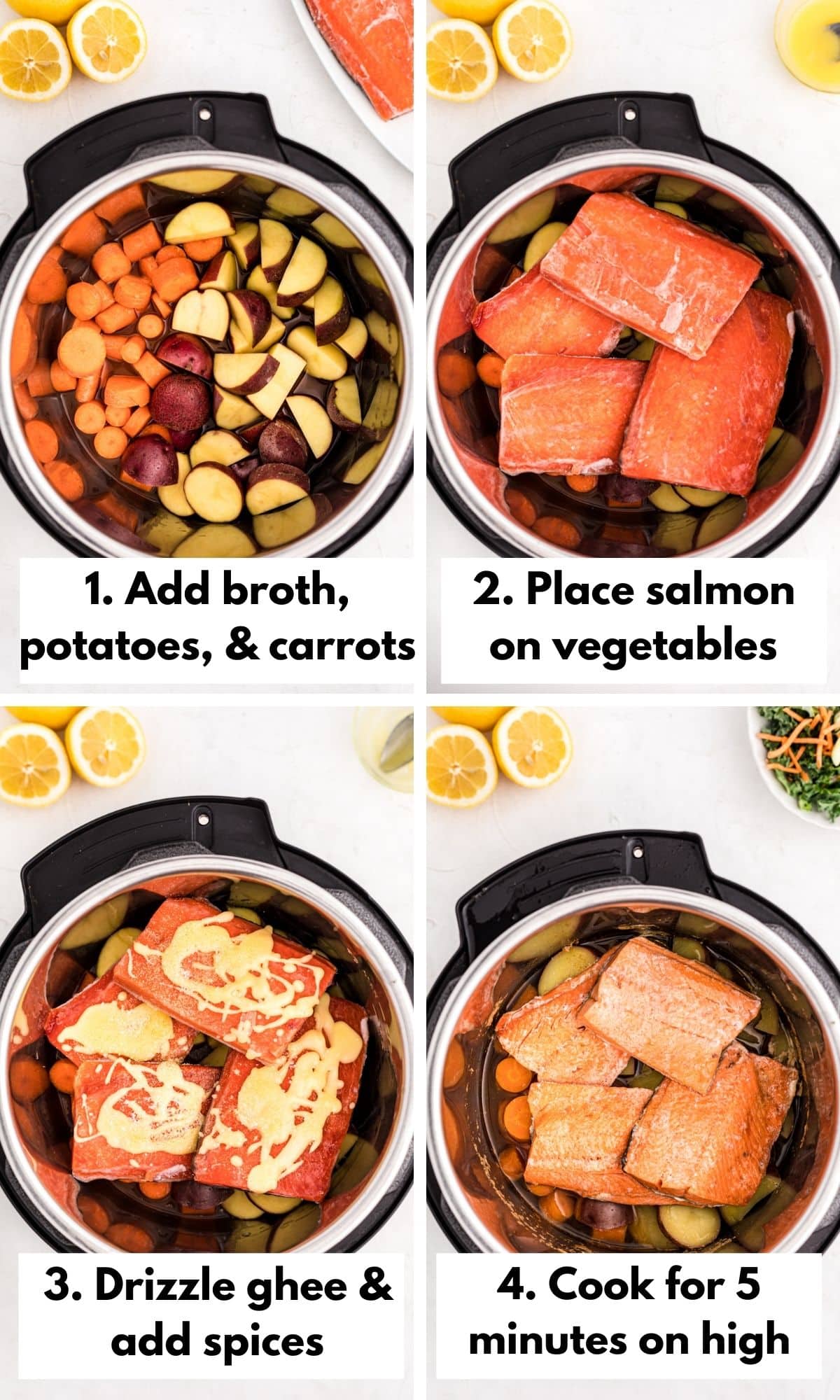 How to make salmon and potatoes in the instant pot