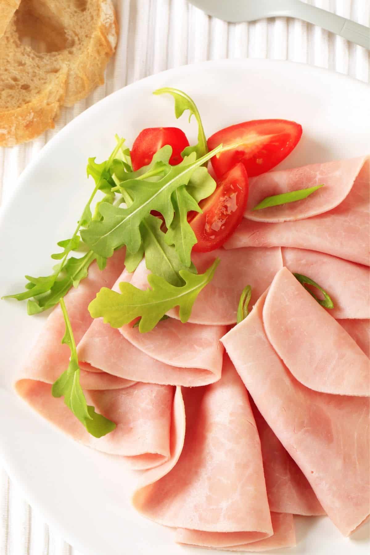 turkey slices on a plate