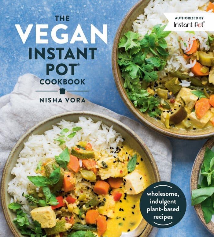 vegan instant pot cookbook cover.