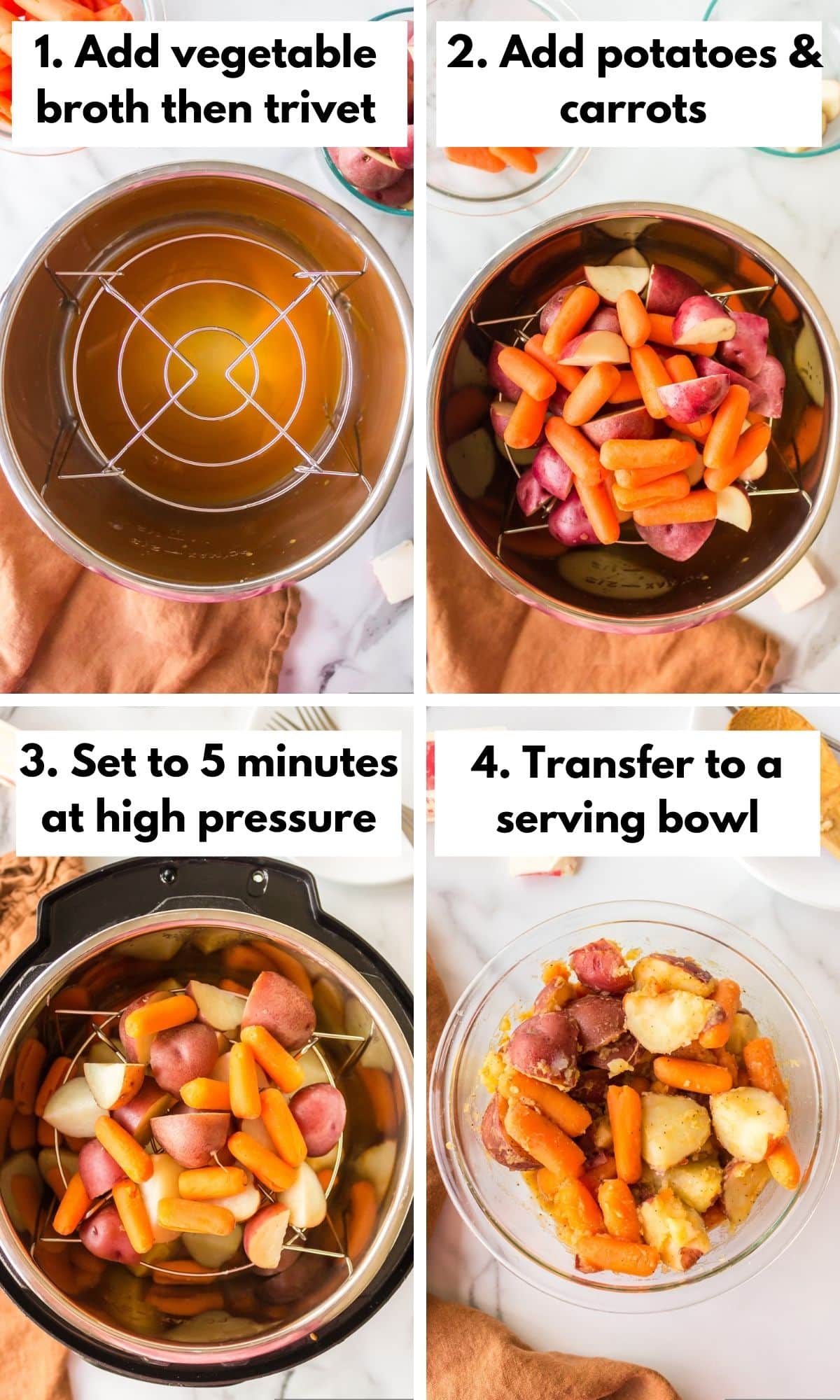 how to make instant pot potatoes and carrots.