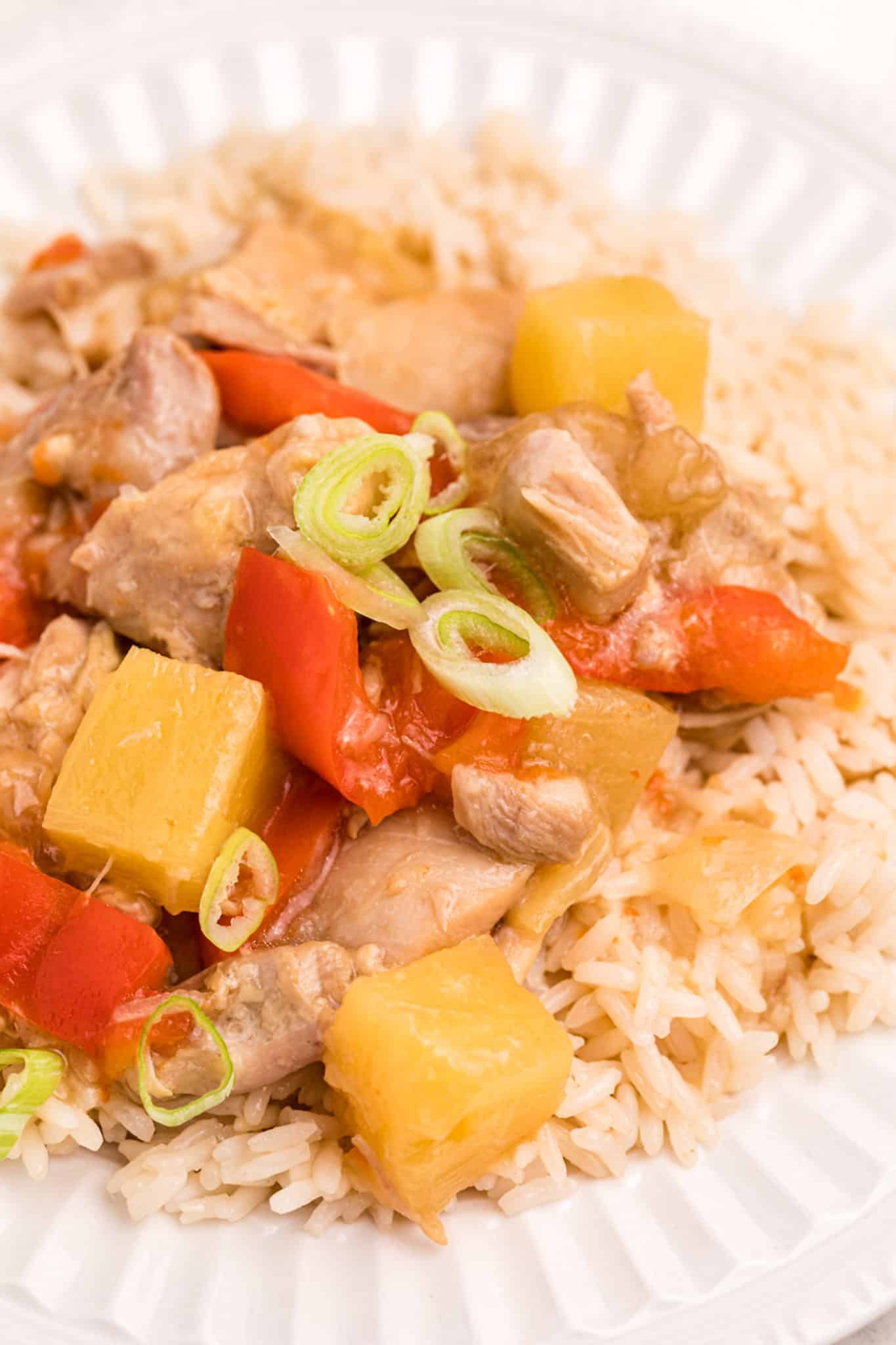 pineapple chicken with rice