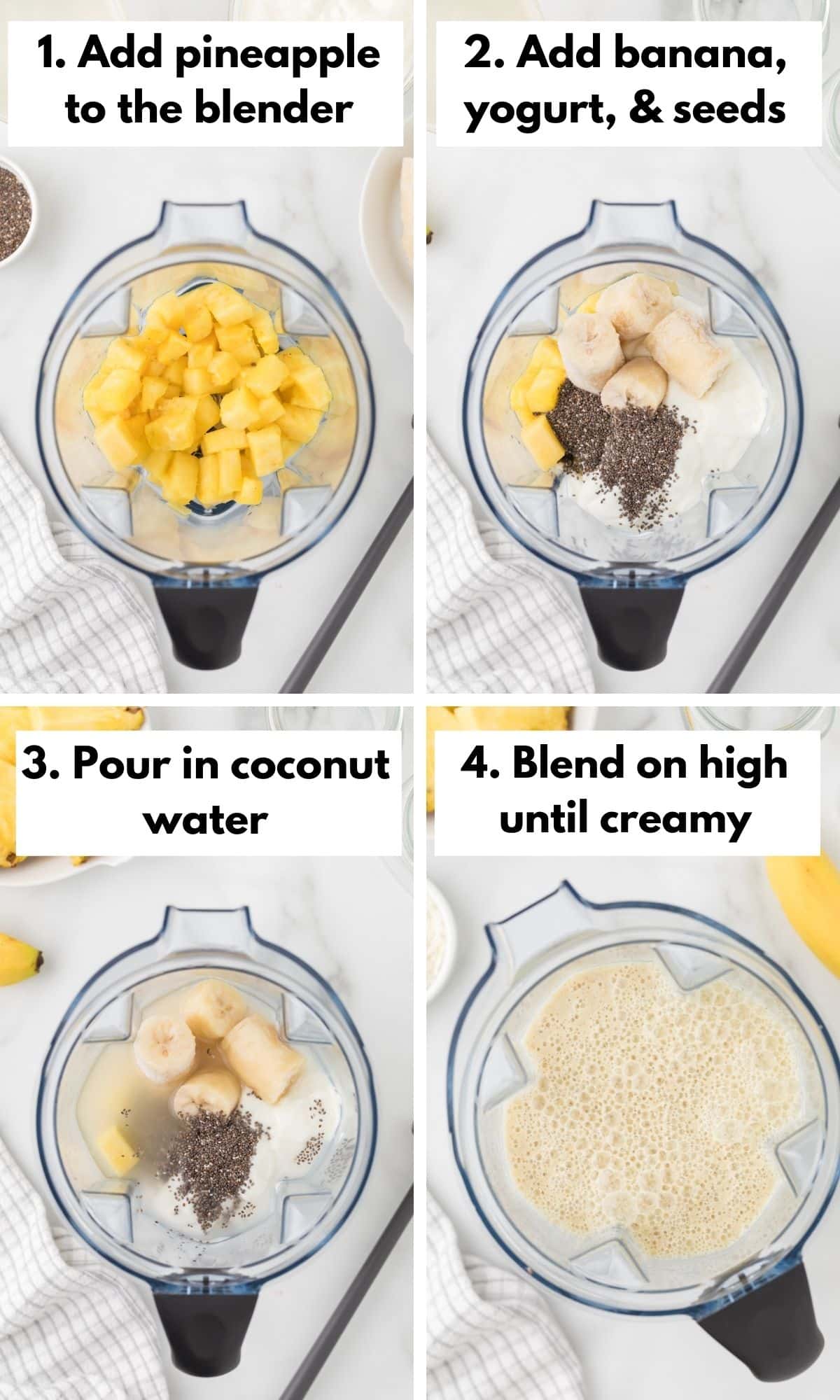 how to make a banana pineapple smoothie