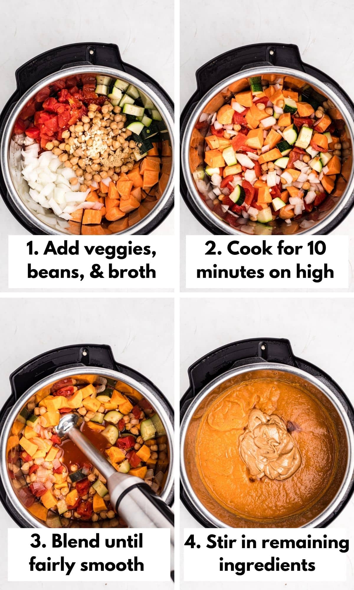 how to make peanut butter soup in the instant pot.