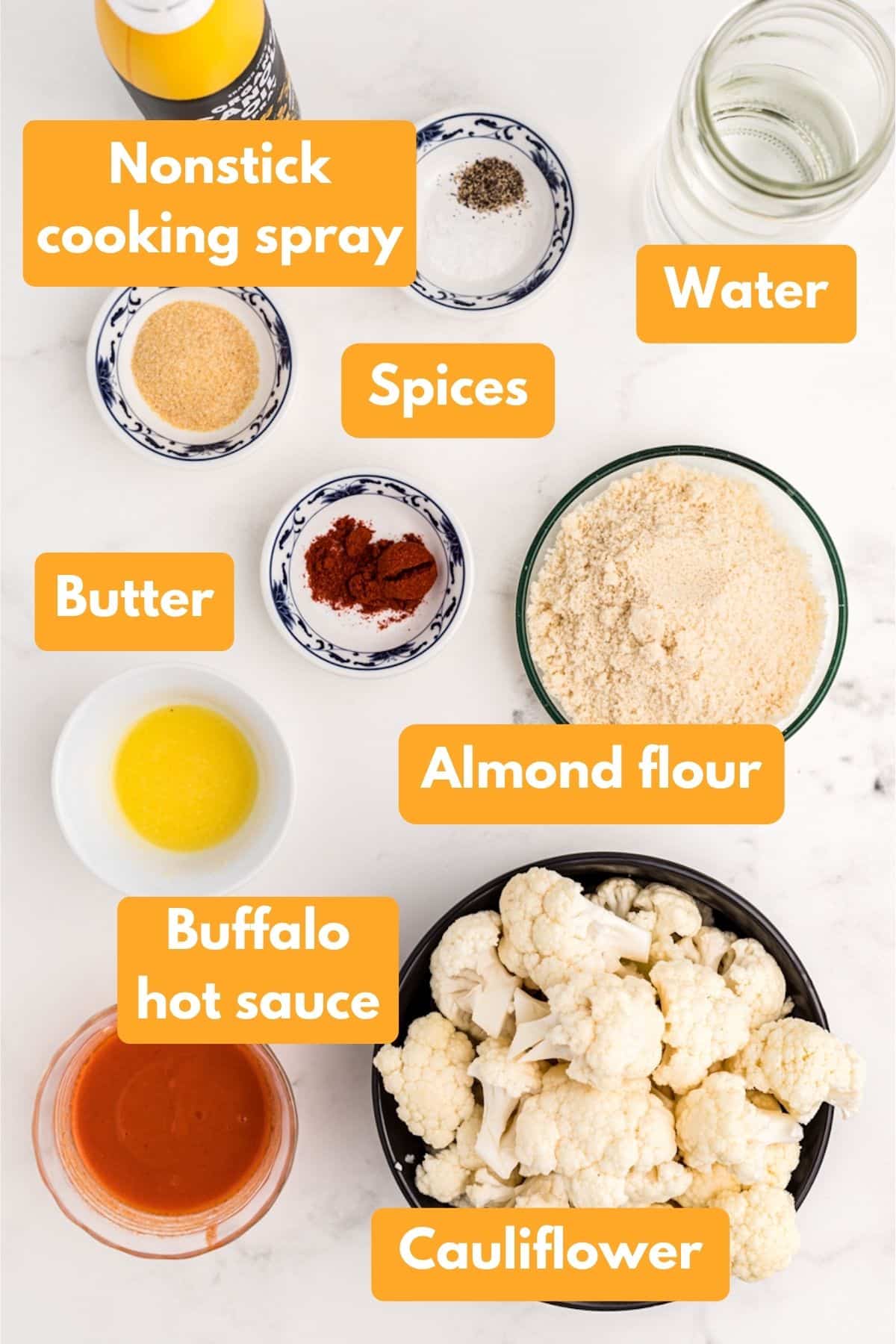 ingredients for cauliflower wings