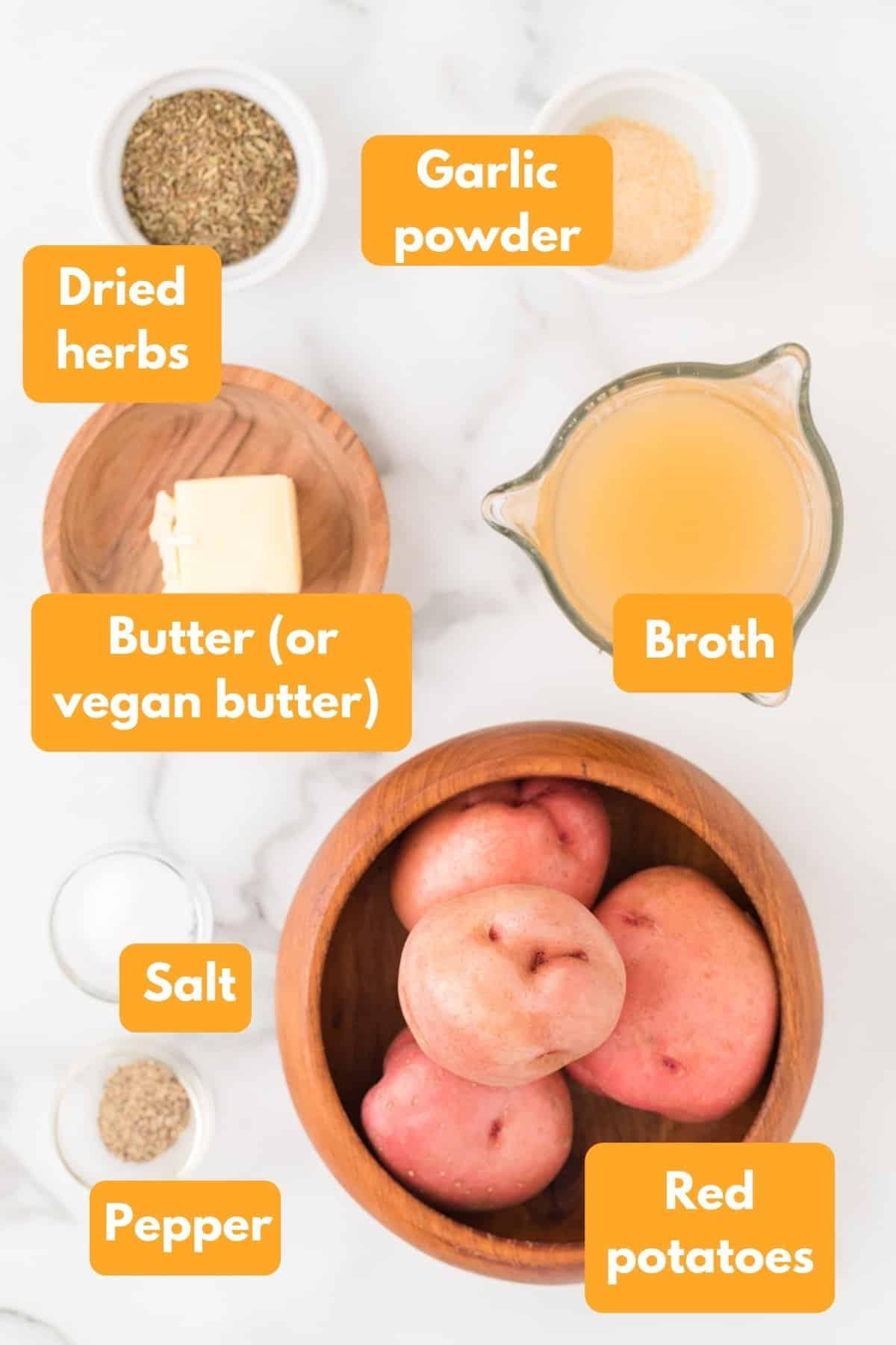photo with labeled ingredients to make this recipe.