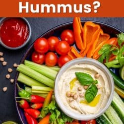 Veggies and hummus and "What do you serve with hummus".