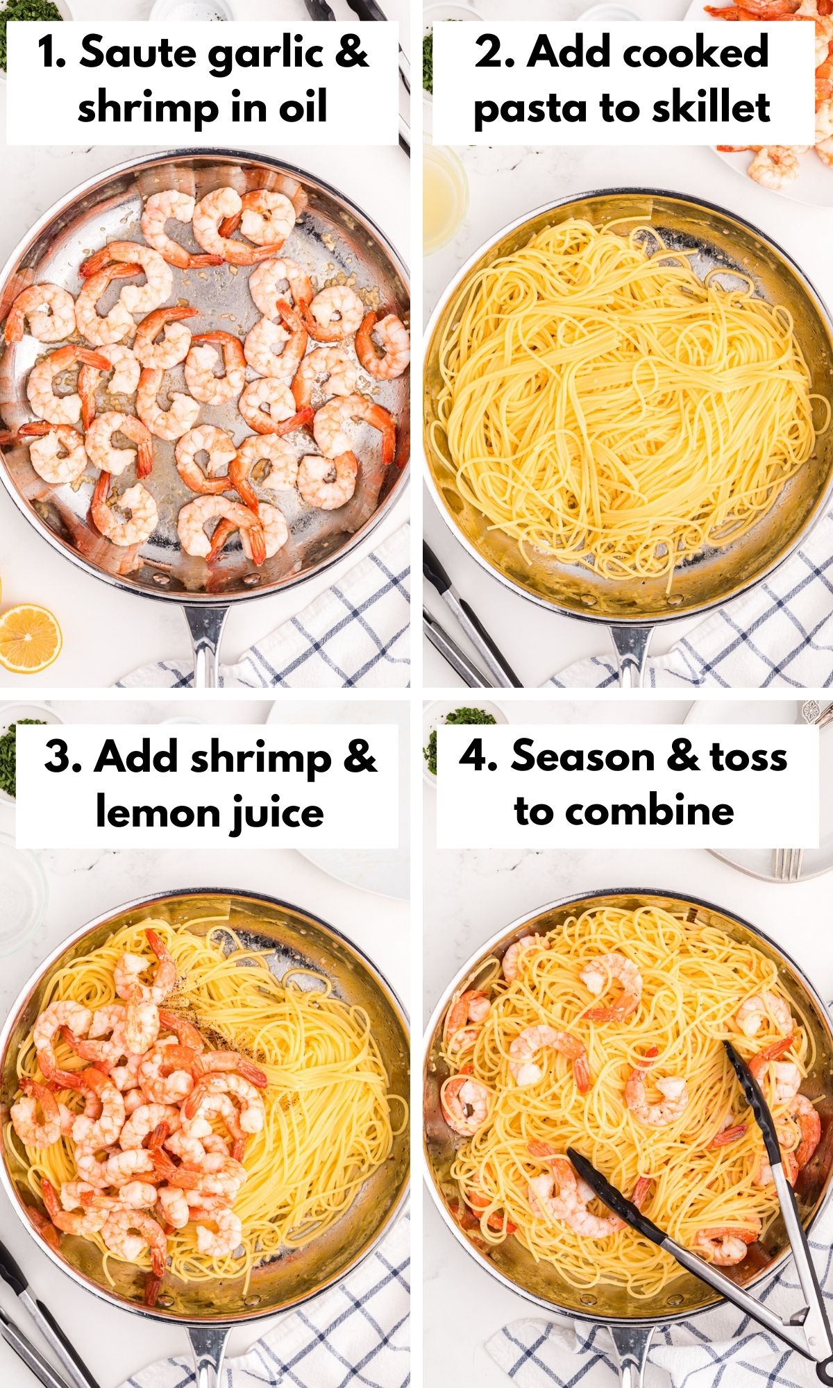 how to cook shrimp scampi in skillet.